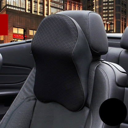 Coussin Ergonomique Appui-Tête pour Voiture - Mousse Mémoire Premium & Design Élégant Noir-Liora ConfortDrive