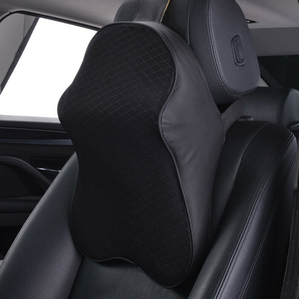 Coussin Ergonomique Appui-Tête pour Voiture - Mousse Mémoire Premium & Design Élégant Noir-Liora ConfortDrive