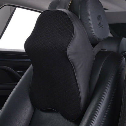 Coussin Ergonomique Appui-Tête pour Voiture - Mousse Mémoire Premium & Design Élégant Noir-Liora ConfortDrive