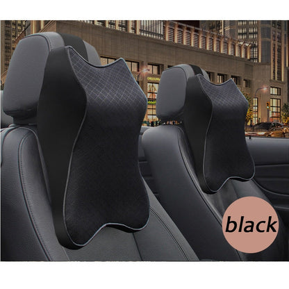 Coussin Ergonomique Appui-Tête pour Voiture - Mousse Mémoire Premium & Design Élégant Noir-Liora ConfortDrive