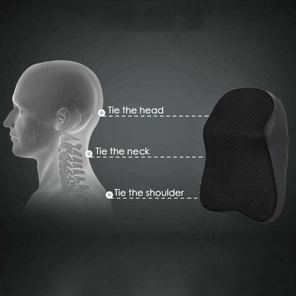 Coussin Ergonomique Appui-Tête pour Voiture - Mousse Mémoire Premium & Design Élégant Noir-Liora ConfortDrive