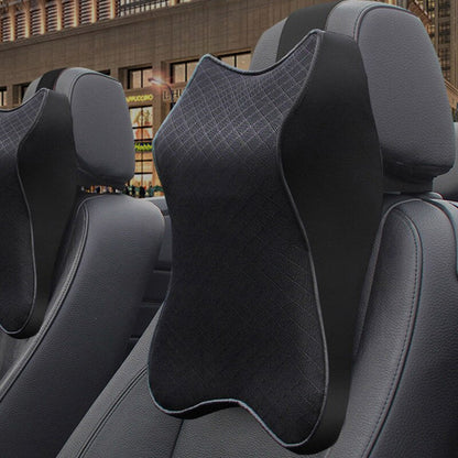 Coussin Ergonomique Appui-Tête pour Voiture - Mousse Mémoire Premium & Design Élégant Noir-Liora ConfortDrive