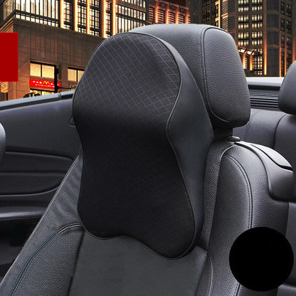 Coussin Ergonomique Appui-Tête pour Voiture - Mousse Mémoire Premium & Design Élégant Noir-Liora ConfortDrive
