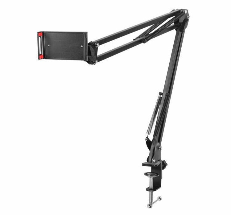 Support de téléphone  rotatif à 360 degrés avec bras en aluminium pour iPad et téléphones ou autres appareils avec écrans.