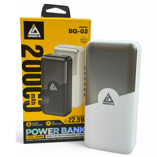 Power bank Liora avec Câbles Intégrés 20000mAh