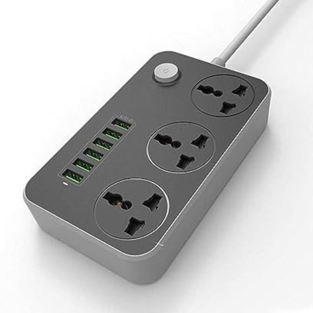 Chargeur multiport avec 3 ports de charge universels et 6 ports de charge USB