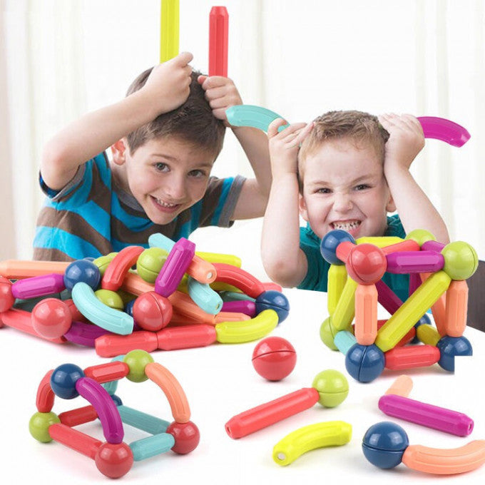 JEU DE BLOCS DE CONSTRUCTION MAGNÉTIQUES KIT DE 54 PCS