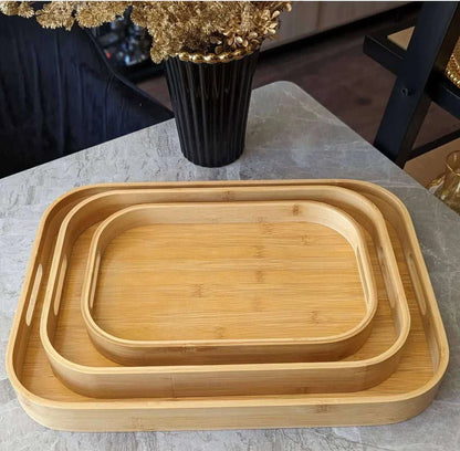 3 Plateau Rectangulaire en Bois