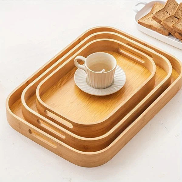 3 Plateau Rectangulaire en Bois