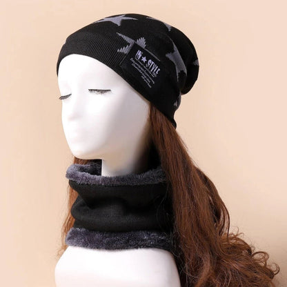 Bonnet et écharpe en coton doux et laine
