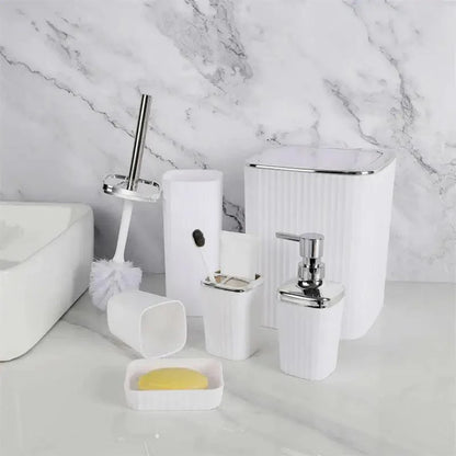 Inttox-Ensemble d'accessoires de salle de bain modernes de luxe –  6 pièces