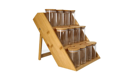 Bocaux en Verre Hermétiques avec Couvercle en Bois – Lot de 12