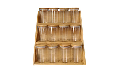 Bocaux en Verre Hermétiques avec Couvercle en Bois – Lot de 12