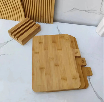 Ensemble de 3 Planches à Découper en Bambou Naturel