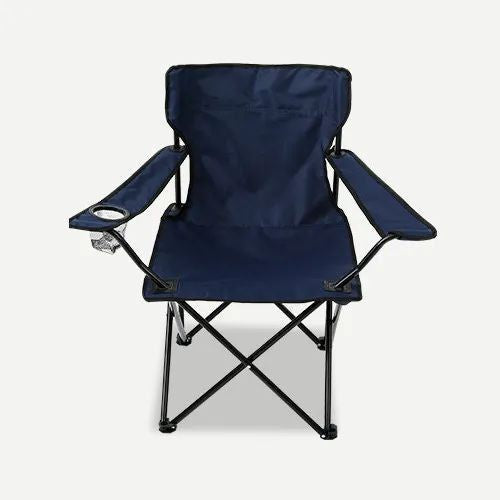chaise camping et plage bleu