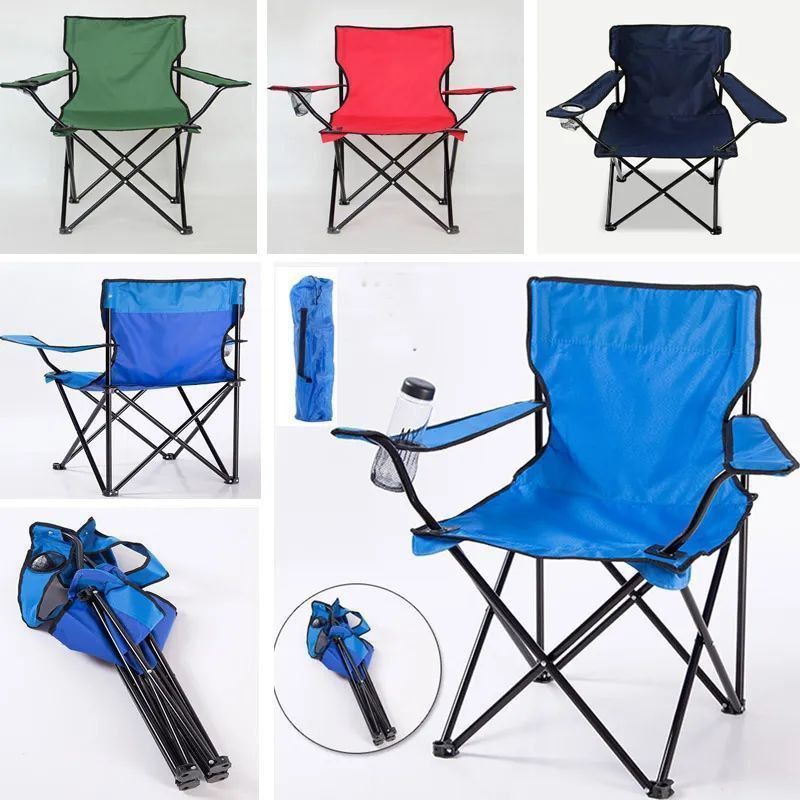 chaise camping et plage bleu