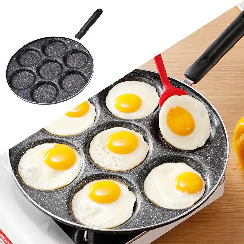 Poêles à crêpes antiadhésives à 7 trous