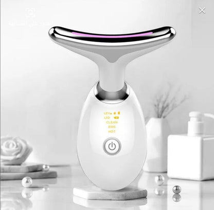 Appareil de Massage du Visage du Cou, Lifting de la Peau du Cou, Dispositif de Suppression des Rides avec 3 Modes de Massage