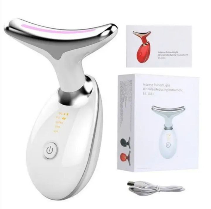 Appareil de Massage du Visage du Cou, Lifting de la Peau du Cou, Dispositif de Suppression des Rides avec 3 Modes de Massage