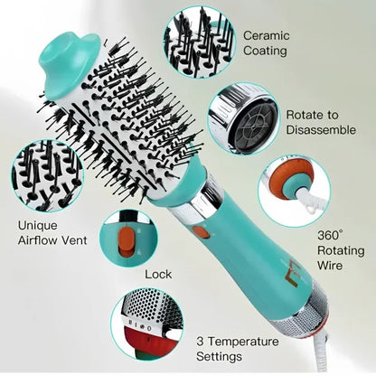 Professional Volumizer 6 en 1 Brosse Coiffante Multifonction