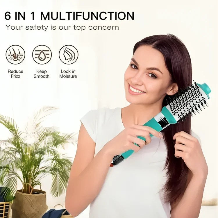 Professional Volumizer 6 en 1 Brosse Coiffante Multifonction