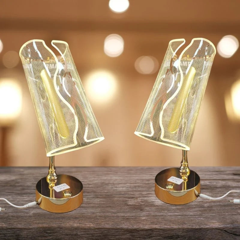 Lampe de Table LED en Verre – Un Éclat Chaleureux & Moderne