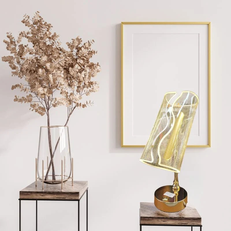 Lampe de Table LED en Verre – Un Éclat Chaleureux & Moderne